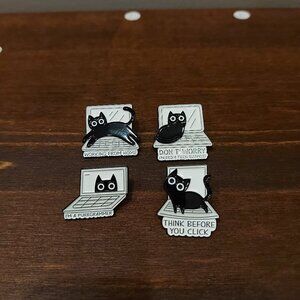 Business Casual Black Cat Pin Pack